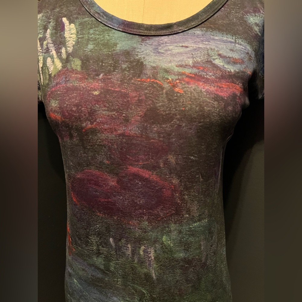 MOMA Monet Vintage 90's Art T shirt Art Top Medium NWOT - Picture 2 of 6